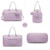 imageLOVEVOOK Diaper Bag Tote with Pacifier Case and Changing Pad Large Capacity Mommy Bag for Hospital and Weekender Travel Functional Baby Bag Newborn Baby Essential PinkLight Purple