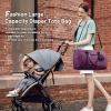 imageLOVEVOOK Diaper Bag Tote with Pacifier Case and Changing Pad Large Capacity Mommy Bag for Hospital and Weekender Travel Functional Baby Bag Newborn Baby Essential PinkPurple