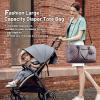 imageLOVEVOOK Diaper Bag Tote with Pacifier Case and Changing Pad Large Capacity Mommy Bag for Hospital and Weekender Travel Functional Baby Bag Newborn Baby Essential PinkPurple Gray