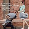 imageLOVEVOOK Diaper Bag Tote with Pacifier Case and Changing Pad Large Capacity Mommy Bag for Hospital and Weekender Travel Functional Baby Bag Newborn Baby Essential PinkGrey