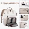 imageLOVEVOOK Laptop Backpack for Women 156 Inch Work Business Backpacks Purse With Large Capacity Waterproof Nurse Bag College Bookbag for School Waterproof Casual Daypack for TravelBeigenude
