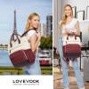 imageLOVEVOOK Laptop Backpack for Women 156 Inch Work Business Backpacks Purse With Large Capacity Waterproof Nurse Bag College Bookbag for School Waterproof Casual Daypack for TravelBeigewine Red