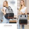imageLOVEVOOK Laptop Backpack for Women 156 Inch Work Business Backpacks Purse With Large Capacity Waterproof Nurse Bag College Bookbag for School Waterproof Casual Daypack for TravelBlackgreybrown