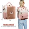 imageLOVEVOOK Laptop Backpack for Women 156 Inch Work Business Backpacks Purse With Large Capacity Waterproof Nurse Bag College Bookbag for School Waterproof Casual Daypack for TravelWhitepink
