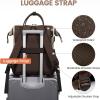 imageLOVEVOOK Laptop Backpack for Women 156 Inch Work Business Backpacks Purse With Large Capacity Waterproof Nurse Bag College Bookbag for School Waterproof Casual Daypack for TravelApricotcoffee