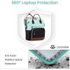 imageLOVEVOOK Laptop Backpack for Women 156 Inch Work Business Backpacks Purse With Large Capacity Waterproof Nurse Bag College Bookbag for School Waterproof Casual Daypack for TravelMint Greenblack