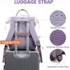 imageLOVEVOOK Laptop Backpack for Women 156 Inch Work Business Backpacks Purse With Large Capacity Waterproof Nurse Bag College Bookbag for School Waterproof Casual Daypack for TravelWhitepurple