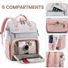 imageLOVEVOOK Laptop Backpack for Women 156 Inch Work Business Backpacks Purse With Large Capacity Waterproof Nurse Bag College Bookbag for School Waterproof Casual Daypack for TravelPinkgrey