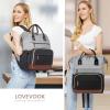 imageLOVEVOOK Laptop Backpack for Women 156 Inch Work Business Backpacks Purse With Large Capacity Waterproof Nurse Bag College Bookbag for School Waterproof Casual Daypack for TravelBlackgreybrown