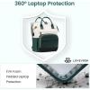 imageLOVEVOOK Laptop Backpack for Women 156 Inch Work Business Backpacks Purse With Large Capacity Waterproof Nurse Bag College Bookbag for School Waterproof Casual Daypack for TravelWhitegreenblack