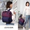 imageLOVEVOOK Laptop Backpack for Women 156 Inch Work Business Backpacks Purse With Large Capacity Waterproof Nurse Bag College Bookbag for School Waterproof Casual Daypack for TravelPurpleblueblack