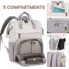 imageLOVEVOOK Laptop Backpack for Women 156 Inch Work Business Backpacks Purse With Large Capacity Waterproof Nurse Bag College Bookbag for School Waterproof Casual Daypack for TravelWhitelight Gray