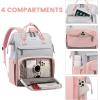 imageLOVEVOOK Laptop Backpack for Women 156 Inch Work Business Backpacks Purse With Large Capacity Waterproof Nurse Bag College Bookbag for School Waterproof Casual Daypack for TravelPinkgrey