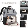 imageLOVEVOOK Laptop Backpack for Women 156 Inch Work Business Backpacks Purse With Large Capacity Waterproof Nurse Bag College Bookbag for School Waterproof Casual Daypack for TravelBlackgreybrown