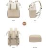 imageLOVEVOOK Laptop Backpack for Women 156 Inch Work Laptop Bag with USB Port Fashion Teacher Nurse Backpack Purse Waterproof Travel Computer Backpack with Organizer Bag 2PCS BeigeKhakiBeige  Khaki