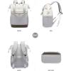 imageLOVEVOOK Laptop Backpack for Women 156 Inch Work Laptop Bag with USB Port Fashion Teacher Nurse Backpack Purse Waterproof Travel Computer Backpack with Organizer Bag 2PCS BeigeKhakiBeige  Light Grey