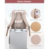 imageLOVEVOOK Laptop Backpack for Women 156 Inch Work Laptop Bag with USB Port Fashion Teacher Nurse Backpack Purse Waterproof Travel Computer Backpack with Organizer Bag 2PCS BeigeKhakiBeige  Khaki