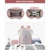 imageLOVEVOOK Laptop Backpack for Women 156 Inch Work Laptop Bag with USB Port Fashion Teacher Nurse Backpack Purse Waterproof Travel Computer Backpack with Organizer Bag 2PCS BeigeKhakiBeige  Pink