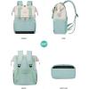 imageLOVEVOOK Laptop Backpack for Women 156 Inch Work Laptop Bag with USB Port Fashion Teacher Nurse Backpack Purse Waterproof Travel Computer Backpack with Organizer Bag 2PCS BeigeKhakiBeige  Mint Green