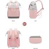 imageLOVEVOOK Laptop Backpack for Women 156 Inch Work Laptop Bag with USB Port Fashion Teacher Nurse Backpack Purse Waterproof Travel Computer Backpack with Organizer Bag 2PCS BeigeKhakiGrey  Pink