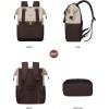 imageLOVEVOOK Laptop Backpack for Women 156 Inch Work Laptop Bag with USB Port Fashion Teacher Nurse Backpack Purse Waterproof Travel Computer Backpack with Organizer Bag 2PCS BeigeKhakiApricot  Coffee