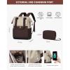 imageLOVEVOOK Laptop Backpack for Women 156 Inch Work Laptop Bag with USB Port Fashion Teacher Nurse Backpack Purse Waterproof Travel Computer Backpack with Organizer Bag 2PCS BeigeKhakiApricot  Coffee