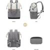 imageLOVEVOOK Laptop Backpack for Women 156 Inch Work Laptop Bag with USB Port Fashion Teacher Nurse Backpack Purse Waterproof Travel Computer Backpack with Organizer Bag 2PCS BeigeKhakiBeige  Grey