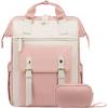 imageLOVEVOOK Laptop Backpack for Women Teacher Bag Work Backpack Purse Laptop Computer Back Pack Business Travel Backpack Nursing College School Bookbag 156 Inch BlackBeigeBrownPinkbeigebeige