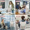 imageLOVEVOOK Laptop Backpack for Women Teacher Bag Work Backpack Purse Laptop Computer Back Pack Business Travel Backpack Nursing College School Bookbag 156 Inch BlackBeigeBrownLight Greypink