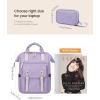 imageLOVEVOOK Laptop Backpack for Women Teacher Bag Work Backpack Purse Laptop Computer Back Pack Business Travel Backpack Nursing College School Bookbag 156 Inch BlackBeigeBrownPurplepurple
