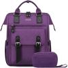 imageLOVEVOOK Laptop Backpack for Women Teacher Bag Work Backpack Purse Laptop Computer Back Pack Business Travel Backpack Nursing College School Bookbag 156 Inch BlackBeigeBrownDark Purpleblack