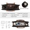 imageLOVEVOOK Laptop Tote Bag for Women 156 Inch Large Capacity Vintage Leather Work Computer Bag Business Casual Shoulder Handbag Dark BrownBlack  Brown