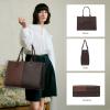 imageLOVEVOOK Laptop Tote Bag for Women 156 Inch Large Capacity Vintage Leather Work Computer Bag Business Casual Shoulder Handbag Dark BrownBrown  Coffee