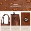 imageLOVEVOOK Laptop Tote Bag for Women 156 Inch Large Capacity Vintage Leather Work Computer Bag Business Casual Shoulder Handbag Dark BrownDark Brown