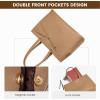 imageLOVEVOOK Laptop Tote Bag for Women 156 Inch Waterproof Leather Computer Bags Business Office Work Briefcase BlackApricot
