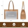 imageLOVEVOOK Laptop Tote Bag for Women 156 Inch Waterproof Leather Computer Bags Business Office Work Briefcase BlackApricot
