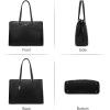 imageLOVEVOOK Laptop Tote Bag for Women 156 Inch Waterproof Leather Computer Bags Business Office Work Briefcase BlackBlack
