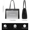 imageLOVEVOOK Laptop Tote Bag for Women 156 Inch Waterproof Leather Computer Bags Business Office Work Briefcase BlackBlack173inch