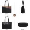 imageLOVEVOOK Laptop Tote Bag for Women 156 Inch Waterproof Leather Computer Bags Business Office Work Briefcase BlackBlackCoffeeLight Brown