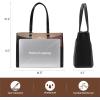 imageLOVEVOOK Laptop Tote Bag for Women 156 Inch Waterproof Leather Computer Bags Business Office Work Briefcase BlackBlackCoffeeLight Brown