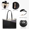imageLOVEVOOK Laptop Tote Bag for Women 156 Inch Waterproof Leather Computer Bags Business Office Work Briefcase BlackBlackGrayWhite
