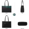 imageLOVEVOOK Laptop Tote Bag for Women 156 Inch Waterproof Leather Computer Bags Business Office Work Briefcase BlackBlackGreen