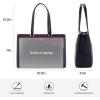 imageLOVEVOOK Laptop Tote Bag for Women 156 Inch Waterproof Leather Computer Bags Business Office Work Briefcase BlackBlackPurple
