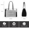 imageLOVEVOOK Laptop Tote Bag for Women 156 Inch Waterproof Leather Computer Bags Business Office Work Briefcase BlackBlackwhite