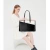 imageLOVEVOOK Laptop Tote Bag for Women 156 Inch Waterproof Leather Computer Bags Business Office Work Briefcase BlackBlackwhite