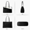 imageLOVEVOOK Laptop Tote Bag for Women 156 Inch Waterproof Leather Computer Bags Business Office Work Briefcase BlackBlackwhite
