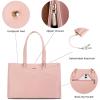 imageLOVEVOOK Laptop Tote Bag for Women 156 Inch Waterproof Leather Computer Bags Business Office Work Briefcase BlackBright Pink