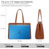 imageLOVEVOOK Laptop Tote Bag for Women 156 Inch Waterproof Leather Computer Bags Business Office Work Briefcase BlackBrown