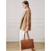 imageLOVEVOOK Laptop Tote Bag for Women 156 Inch Waterproof Leather Computer Bags Business Office Work Briefcase BlackBrown