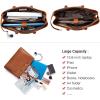 imageLOVEVOOK Laptop Tote Bag for Women 156 Inch Waterproof Leather Computer Bags Business Office Work Briefcase BlackBrown